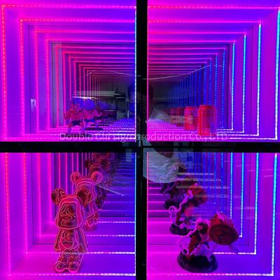 커머셜 스토어 장식용 사용자 정의 크기 무한 마법 거울 디스플레이 캐비닛