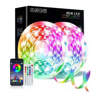 블루투스 스위치 모드 5050 SMD 220V 110V 100m 룸 스마트 유연성 LED 라이트 바 방수 RGB LED 스트립 라이트
