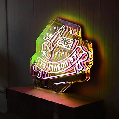 커스터마이징 할 수있는 색상 3D LED 인피니티 효과 거울 빛 유리 소재로 네온 표지판