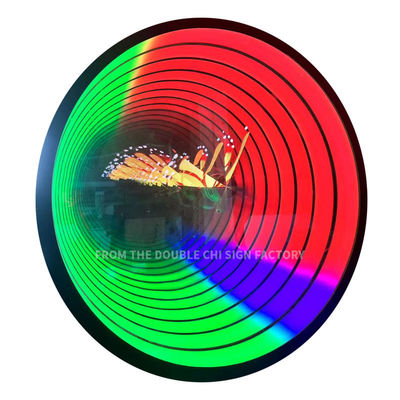 유리 LED 터널 문자 표지판과 무한 거울 효과 및 DC12V/AC110-220V 전압