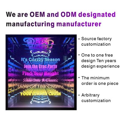 사용자 지정 두께 RGB LED 네온 문자 테이블 2023 비디오 라이트 LED 벽 3D 문자 표지