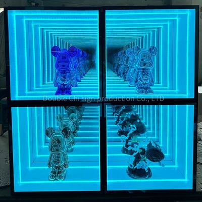소매점 마법 거울 디스플레이 케이스 사용자 정의 두께와 LED 조명 장착
