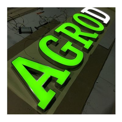 높은 밝기 LED 라이트 업 로고 버스 정류장 아크릴 표지판