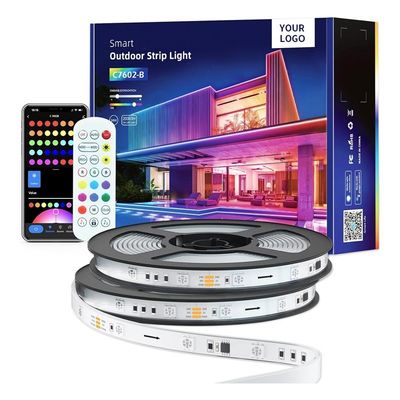12V IR 제어 실내 장식 5m 거주용 블루투스 SMD 5050 RGB LED 스트립 라이트