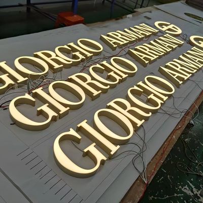 사용자 지정 로고 스테인리스 스틸 아크릴 LED 스트립 조명으로 빛나는 문자