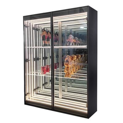 도넛 케이크 쿠키 드라이 베이커리 디자인용 DC12V/AC110-220V 인피니티 미러 디스플레이 케이스