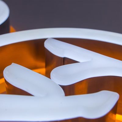 사용자 지정 로고 스테인리스 스틸 아크릴 LED 스트립 조명으로 빛나는 문자