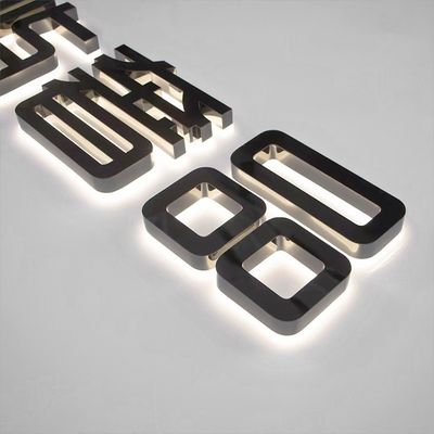 사용자 지정 로고 스테인리스 스틸 아크릴 LED 스트립 조명으로 빛나는 문자