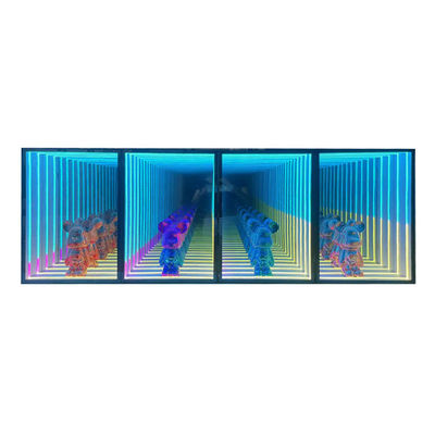 트렌디 아이템을 위한 맞춤형 사이즈 패션 라이트 업 3D LED 인피니티 미러 디스플레이 케이스