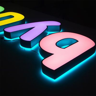 광고 디스플레이 12V 입력 전압과 밝은 문자를 가진 LED 라이트 박스 표지판