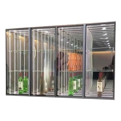 고 밝기 LED 광원 사용자 정의 무한 환각 거울 디스플레이 케이스