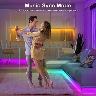 RGB 색상 변경 기능과 110lm의 높은 빛 흐름과 함께 방수 5M LED 스트립 키트