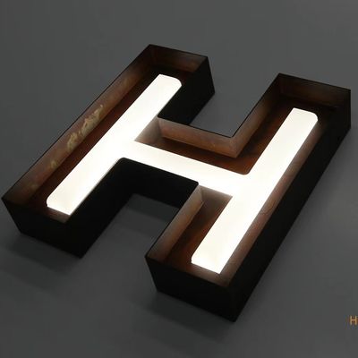 맞춤형 LED 알파벳 문자 표지판 실내 야외 디스플레이를 위해 양면 조명