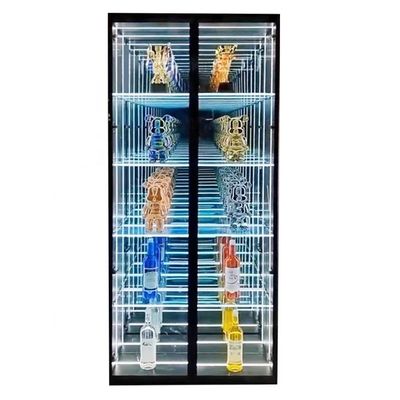 높은 밝기 LED 라이트 인피니티 애비스 미러 디스플레이 케이스 2024 제품 장식