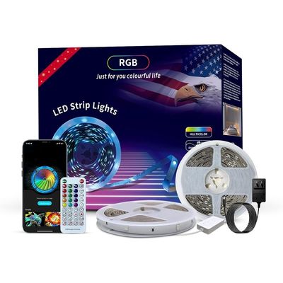 12v 와이파이 제어 유연 SMD 5050 2835 RGB LED 스트립 라이트 휴일 조명