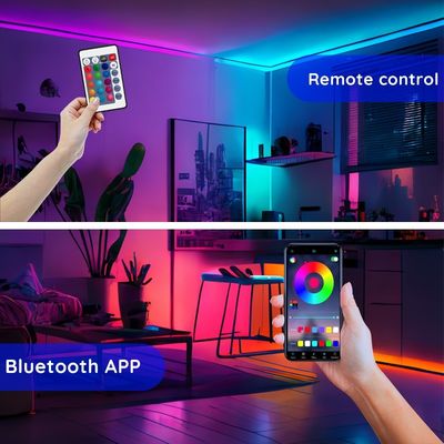 12v 와이파이 제어 유연 SMD 5050 2835 RGB LED 스트립 라이트 휴일 조명