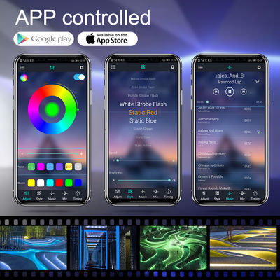 3M Aura BT Mesh 모바일 스마트 폰 APP 제어 조절 가능 유연 RGB SMD 5050 150 LED 스트립 라이트 3-