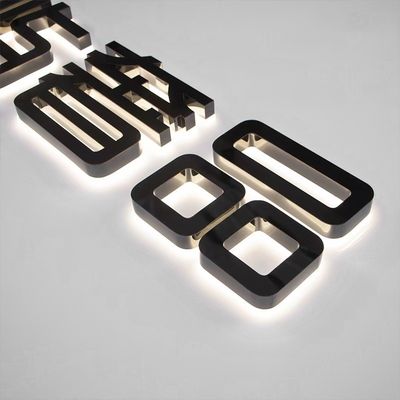 LED 네온 광원 쇼핑몰용 맞춤형 색상의 스테인리스 스틸 글자 표지판