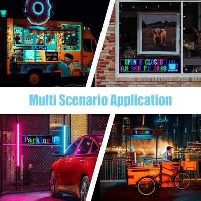 자동차 창문 표지판 스마트 APP 제어용 유연 LED 조명 디스플레이 패널