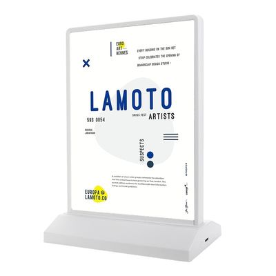 사용자 정의 색상 쌍면 수직 A4 포스터 메뉴 홀더 라이트 박스 LED 패널 스탠드