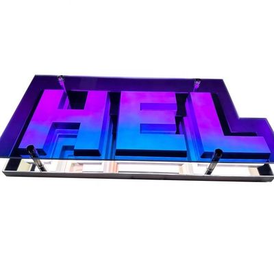 3D 글자와 무한한 배경의 섬세한 맞춤형 LED 조명 표지판