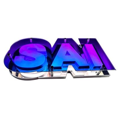 사용자 정의 전력 소비 무한도 거울 표지 로고 3D LED 문자 전자 표지