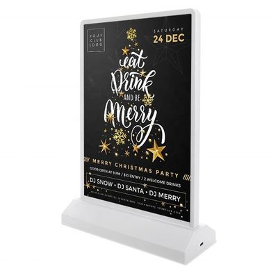 USB LED 광고 디스플레이 맞춤형 서드업 데스크톱 A4 포스터 메뉴 홀더 라이트 박스