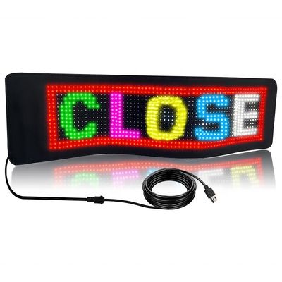 큰 크기의 원격 제어 버전 블루투스 앱 제어 LED 유연 디스플레이 표지판 19 * 92cm 실내용