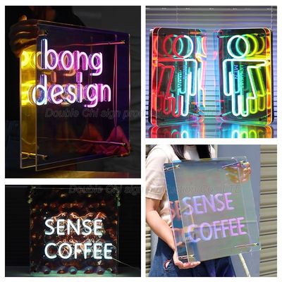 아크릴 3D 홀로그램 디스플레이 화면 LED 디지털 사이니지 미러 사이니지 글자 라이트 박스