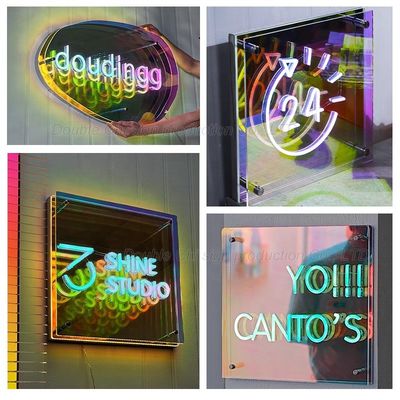 아크릴 3D 홀로그램 디스플레이 화면 LED 디지털 사이니지 미러 사이니지 글자 라이트 박스