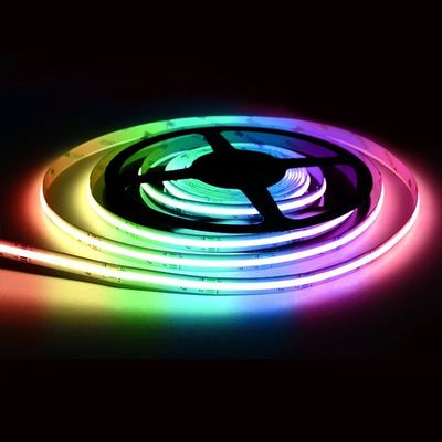 RGBCW RGBW RGB COB 실리콘 주소형 LED 스트립 라이트 코브 스트립