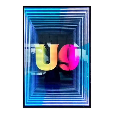 맞춤형 디자인 애크릴 LED 무한도 미러 선광 및 전자 표시