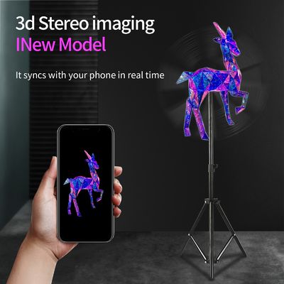 100cm LED 홀로그램 팬으로 야외 광고에 혁명을 일으켜 176° 관점