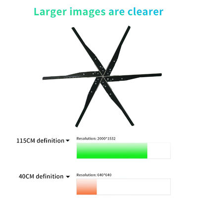 고해상도 115cm 3d 홀로그램 홀로그램 LED 팬