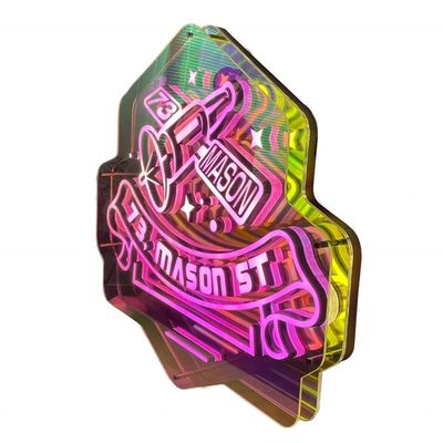 맞춤형 LED 미니 글자 화려한 아크릴 절벽 거울 나사 볼트 고정 / 매달기