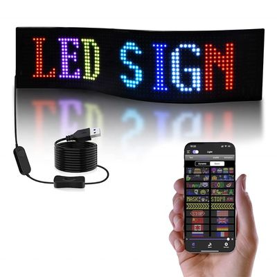 플렉서블 USB 프로그래밍 가능한 LED 매트릭스 패널 실내 광고용 다채로운 디스플레이