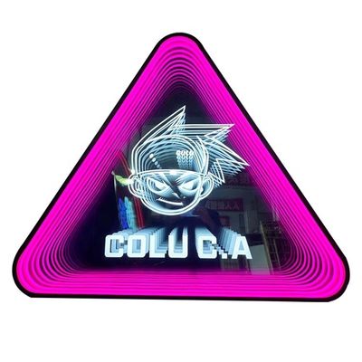 아크릴 맞춤형 3D LED 트랙 채널 글자 네온 거울 무한 LED 표지판 조명