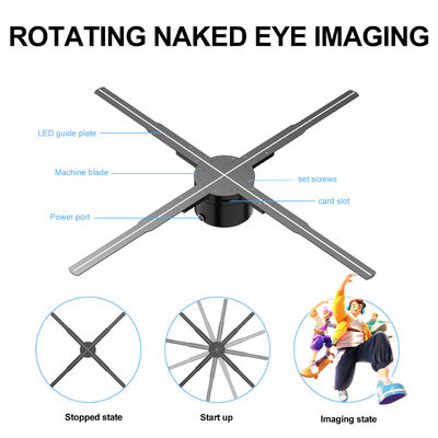 62cm 와이파이 3D 데스크톱 팬 스크린 데스크톱 LED 디스플레이로 홀로그램 광고 기계