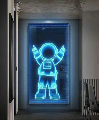 3D 홀로그램 팬 LED 미러 기술로 실내 사무실 광고가 간편해졌다