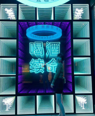 50 C 온도 내성 3D LED 팬 무한 거울 빛 박스 모든 환경에