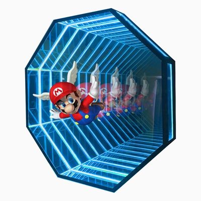 홀로그램 3D 어비스 미러 LED 스트립 광원 홀로그램 팬 광고 라이트 박스