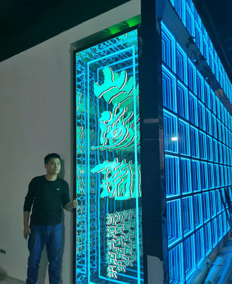 빌딩 응용 프로그램 홀로그램 3D 팬 광고 나노 라이트와 함께 라이트 박스