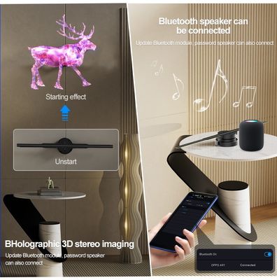 실내 3D 광고 홀로그램 LED 팬 45cm LED 라이트 디스플레이 클라우드 제어