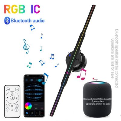 512P 해상도 42cm 홀로그램 광고 디스플레이 4 블레이드 팬 512 램프 구슬 LED 팬
