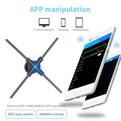 52cm 홀로그램 팬 512P 해상도와 4개의 블레이드