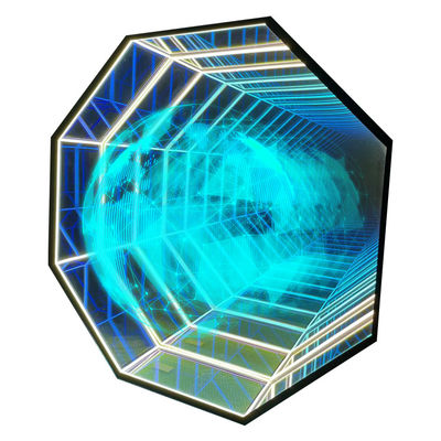 우리의 홀로그래픽 팬 3D 어비스 미러 LED 글자 2024로 광고를 변형