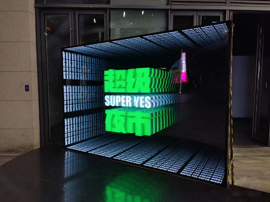 우리의 홀로그래픽 팬 3D 어비스 미러 LED 글자 2024로 광고를 변형