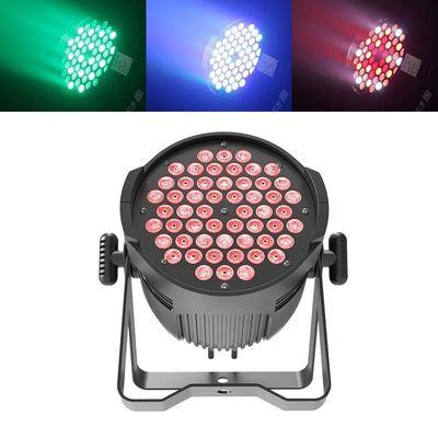 54pcs*3W Led Par는 RGB/RGBW 색상 혼합 및 DMX 제어로 스테이지 조명을 올릴 수 있습니다.