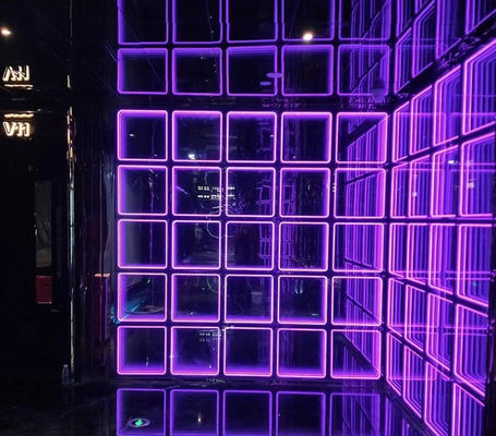 맞춤형 LED 스트립 및 절벽 층 효과와 함께 야외 광고 홀로그램 팬