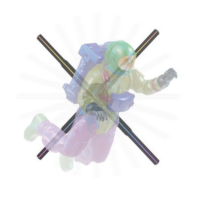 스플라이스 기능 56cm 4Blades 1920*1080 5mm 픽셀 피치 3D 홀로그램 팬 광고용